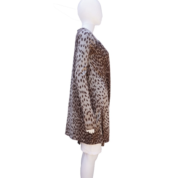 REBECCA TAYLOR ANIMAL PRINT CASHMERE BLEND - Picture 3 of 7